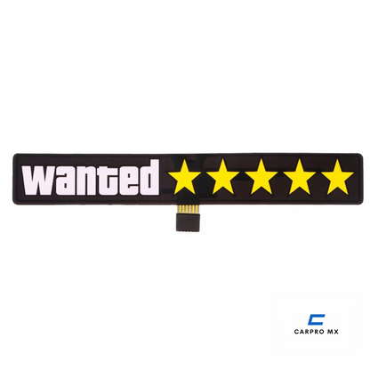 Tira Led para auto Wanted 5 estrellas