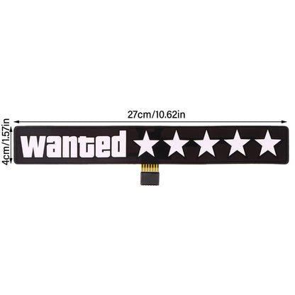 Tira Led para auto Wanted 5 estrellas